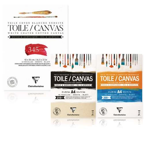 Clairefontaine Ready To Paint Canvas Pads 1 Clairefontaine Ready To Paint Canvas Pads