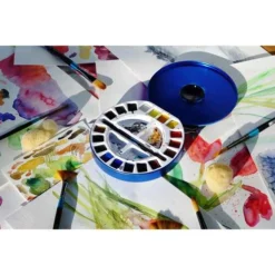 DALER-ROWNEY | Aquafine Watercolour Travel Set — 18 HALF PANS 5 DALER-ROWNEY | Aquafine Watercolour Travel Set — 18 HALF PANS -Golden || Pebeo || Daler-Rowney Sales Store DALER ROWNEY7CAquafineWatercolourTravelSetE2809418HALFPANS 2