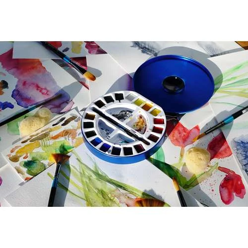 DALER-ROWNEY | Aquafine Watercolour Travel Set — 18 HALF PANS 3 DALER-ROWNEY | Aquafine Watercolour Travel Set — 18 HALF PANS - Image 3