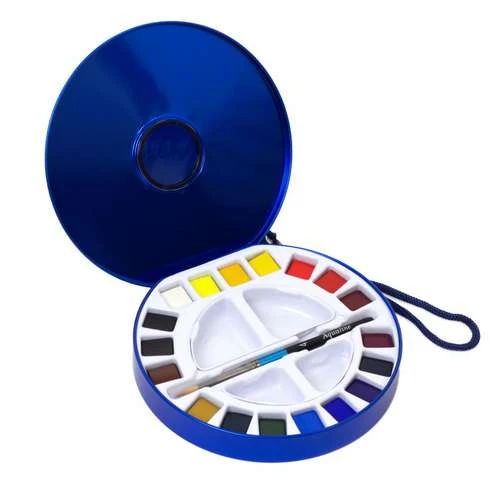 DALER-ROWNEY | Aquafine Watercolour Travel Set — 18 HALF PANS 1 DALER-ROWNEY | Aquafine Watercolour Travel Set — 18 HALF PANS