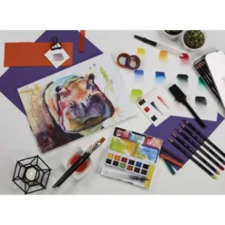 DERWENT | INKTENSE Paint Pan — Travel Set 1 -Golden || Pebeo || Daler-Rowney Sales Store DERWENT7CINKTENSEPaintPanE28094TravelSet1 3