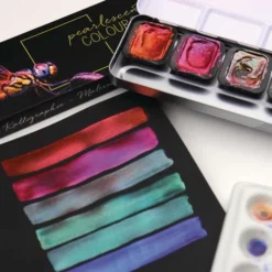 FINETEC | PREMIUM Pearlescent Colours — 'Flip-flop' 6 Paint Set -Golden || Pebeo || Daler-Rowney Sales Store FINETEC7CPREMIUMPearlescentColoursE2809426230393BFlip flop26230393B6paintset 2