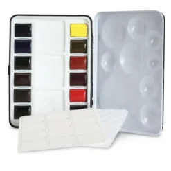 GOLDEN® | QoR® Mini Watercolour Box — 12 Half Pans -Golden || Pebeo || Daler-Rowney Sales Store GOLDENC2AE7CQoRC2AEMiniWatercolourBoxE2809412halfpans 4