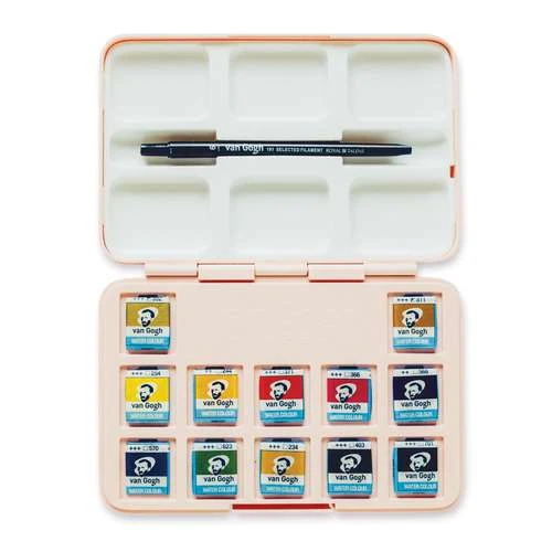 Royal Talens | Van Gogh Watercolour — Set Of 12 Floral Pocket Box 2 Royal Talens | Van Gogh Watercolour — Set Of 12 Floral Pocket Box - Image 2