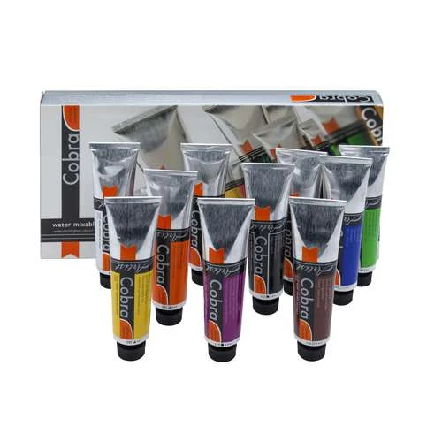 Royal Talens Cobra 10-Tube Water Mixable Oil Colour Set 2 Royal Talens Cobra 10-Tube Water Mixable Oil Colour Set - Image 2