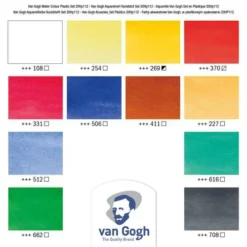 Royal Talens Van Gogh Watercolour Set - 12 X 10ml Tubes 8 Royal Talens Van Gogh Watercolour Set - 12 X 10ml Tubes -Golden || Pebeo || Daler-Rowney Sales Store RoyalTalensVanGoghWatercolourSet 12x10mltubes 2