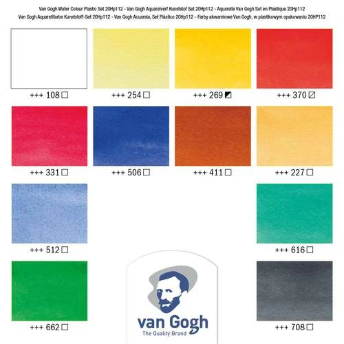 Royal Talens Van Gogh Watercolour Set - 12 X 10ml Tubes 3 Royal Talens Van Gogh Watercolour Set - 12 X 10ml Tubes - Image 3