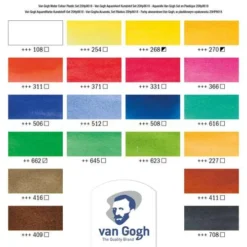 Royal Talens Van Gogh Watercolour Set - 18 Half Pans 7 Royal Talens Van Gogh Watercolour Set - 18 Half Pans -Golden || Pebeo || Daler-Rowney Sales Store RoyalTalensVanGoghWatercolourSet 18halfpans 2