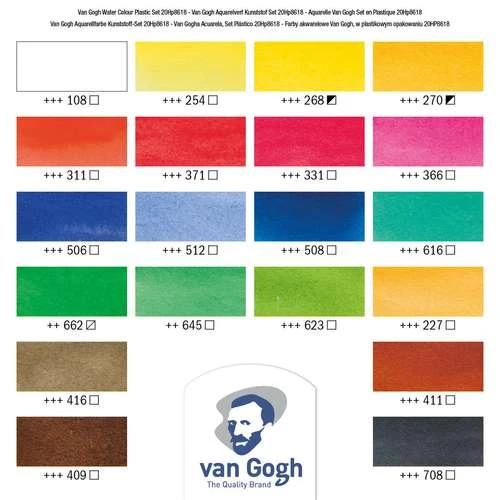 Royal Talens Van Gogh Watercolour Set - 18 Half Pans 3 Royal Talens Van Gogh Watercolour Set - 18 Half Pans - Image 3