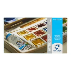 Royal Talens Van Gogh Watercolour Set - 18 Half Pans 8 Royal Talens Van Gogh Watercolour Set - 18 Half Pans -Golden || Pebeo || Daler-Rowney Sales Store RoyalTalensVanGoghWatercolourSet 18halfpans 3