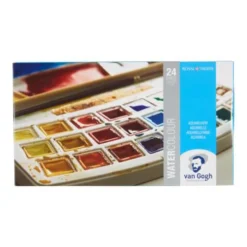 Royal Talens Van Gogh Watercolour Set - 24 Half Pans 7 Royal Talens Van Gogh Watercolour Set - 24 Half Pans -Golden || Pebeo || Daler-Rowney Sales Store RoyalTalensVanGoghWatercolourSet 24halfpans 2