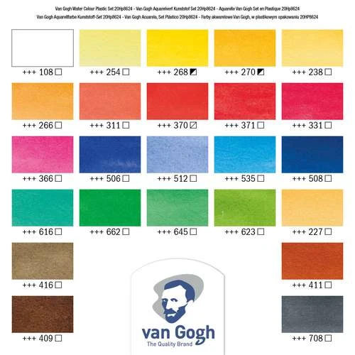 Royal Talens Van Gogh Watercolour Set - 24 Half Pans 4 Royal Talens Van Gogh Watercolour Set - 24 Half Pans - Image 4