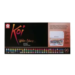 Sakura | Koi Water Color Studio Set — 96 Half Pans -Golden || Pebeo || Daler-Rowney Sales Store Sakura7CKoiWaterColorStudioSetE2809496halfpans 4