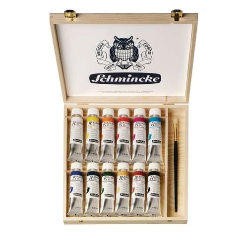 Schmincke Akademie Oil Colour Wooden Box Set 1 Schmincke Akademie Oil Colour Wooden Box Set