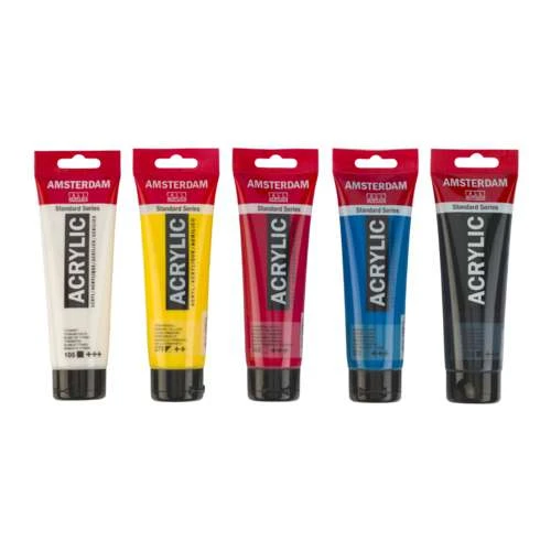 TALENS | AMSTERDAM ALL ACRYLICS Primary Set — 5 X 120 Ml Tubes 2 TALENS | AMSTERDAM ALL ACRYLICS Primary Set — 5 X 120 Ml Tubes - Image 2