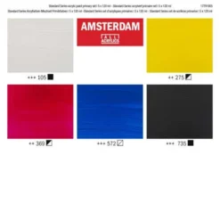 TALENS | AMSTERDAM ALL ACRYLICS Primary Set — 5 X 120 Ml Tubes 7 TALENS | AMSTERDAM ALL ACRYLICS Primary Set — 5 X 120 Ml Tubes -Golden || Pebeo || Daler-Rowney Sales Store TALENS7CAMSTERDAMALLACRYLICSPrimarysetE280945x120mltubes 3