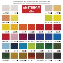 Talens Amsterdam Standard Series 36 Paint Set -Golden || Pebeo || Daler-Rowney Sales Store TalensAmsterdamStandardSeries36PaintSet 5