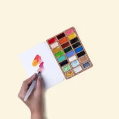 VIVIVA COLORS | Watercolor Pans Set - Deluxe 24 Pan Set -Golden || Pebeo || Daler-Rowney Sales Store VIVIVACOLORS7CWatercolorPansSet Deluxe24panset 2