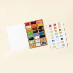 VIVIVA COLORS | Watercolor Pans Set - Deluxe 24 Pan Set -Golden || Pebeo || Daler-Rowney Sales Store VIVIVACOLORS7CWatercolorPansSet Deluxe24panset 4