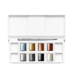 Winsor & Newton Cotman Watercolour Metallic Pocket Set 8 Winsor & Newton Cotman Watercolour Metallic Pocket Set -Golden || Pebeo || Daler-Rowney Sales Store Winsor26amp3BNewtonCotmanWatercolourMetallicPocketSet 2